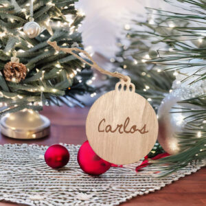 Adorno de Navidad Bola de Madera Fulton