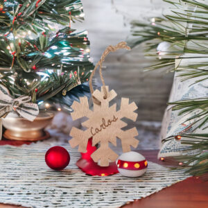 Adorno de Navidad Copo de Madera Fulton