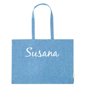 Bolso Bonillo azul texto