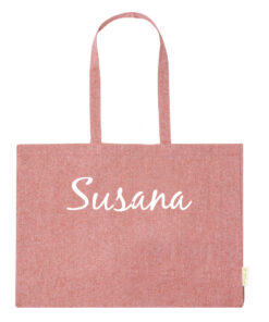 Bolso de Algodón Reciclado Bonillo 19 Bolso Bonillo rojo texto