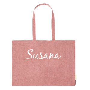 Bolso Bonillo rojo texto