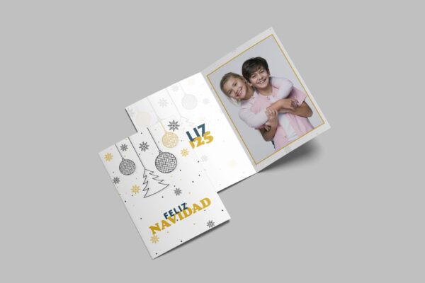 Díptico de navidad personalizado Mod. Elegante