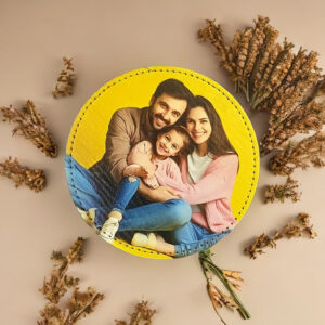 Posavasos personalizados de polipiel redondos