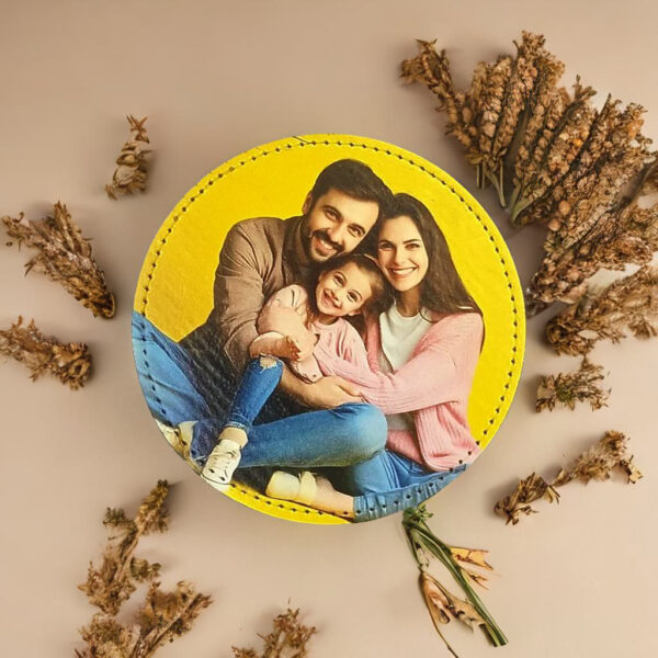 Posavasos personalizados de polipiel redondos