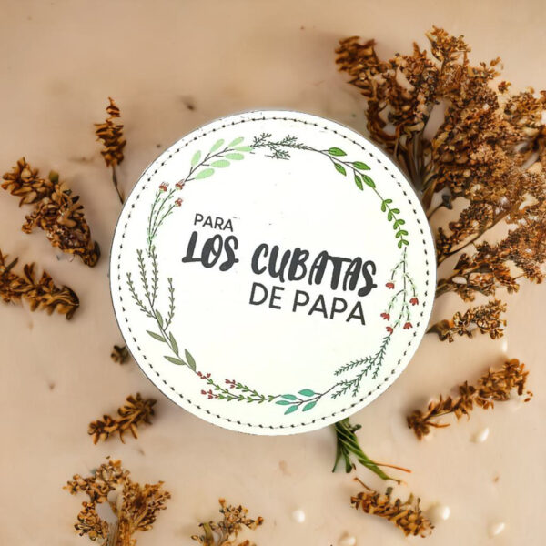 Posavasos personalizados de polipiel redondos - Imagen 3