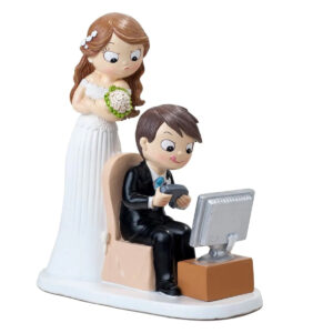 Figura para tarta de boda Novios Videojuegos Y319