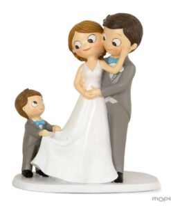 Figura para tarta de boda Novios con Niño Y615 3 y615.3 nene