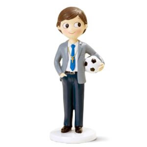 Figura para tarta de comunion Niño con Pelota + Rosario Y651