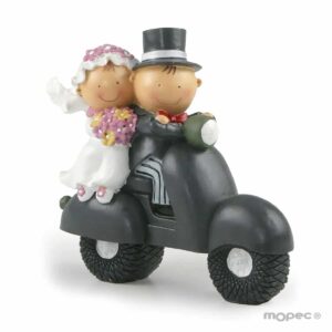 Figura para tarta de boda Hucha Moto Y70