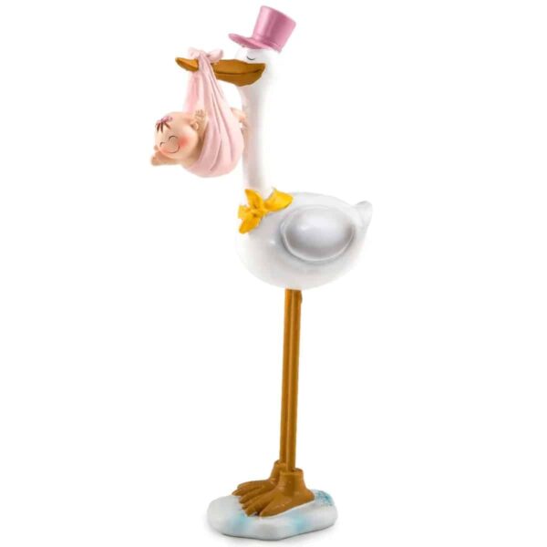 Figura para tarta de bautizo Bebe Cigüeña - Imagen 2