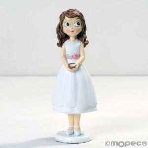Figura para tarta de comunión Niña Vestido Y917