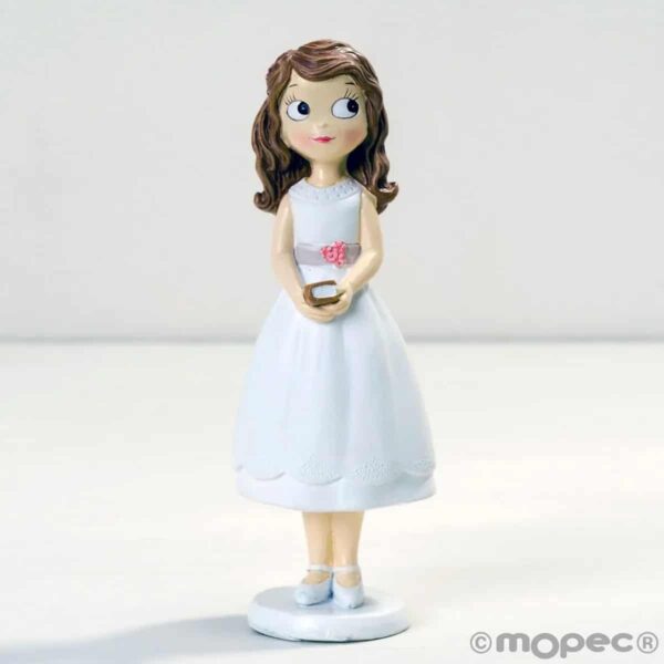 Figura para tarta de comunión Niña Vestido Y917