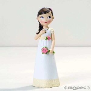 Figura para tarta de comunión Vestido Romántico
