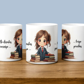 Taza divertida no discutas...