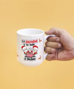 Taza de navidad es la leche