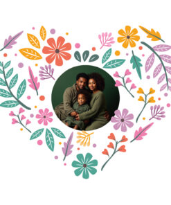 Azulejo Decorativo Corazón de flores 3 Azulejo Personalizado 1.2026