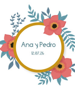 Azulejo Decorativo "Hojas y flores" 3 Azulejo Personalizado 4.2026