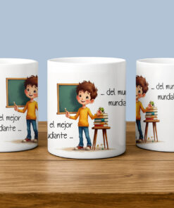 taza para estudiante "Para el mejor estudiante del mundo mundial"