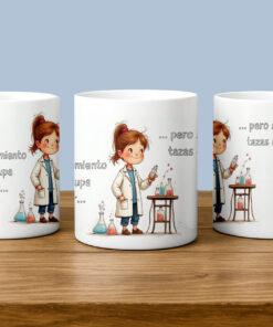 Taza  Divertida "El conocimiento no ocupa lugar... pero sí muchas tazas de café"