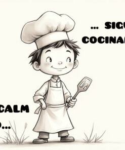 Taza Divertida Keep Calm and... sigue cocinando (cocinero) 3 Taza Divertida