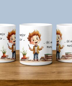 Taza  Divertida "Para el mejor profesor del mundo mundial"