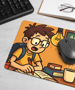 Alfombrilla de ratón para chico estudiante